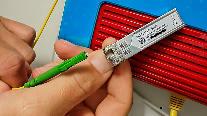 SFP-GPON-Glasfaser-Transceiver-Modul (Bild: Harald Karcher)